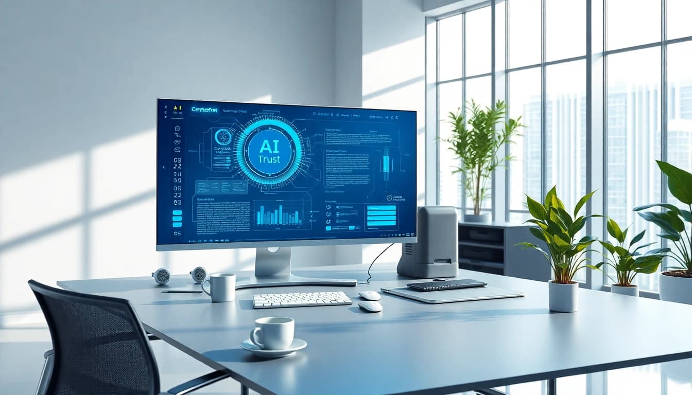 Innovative workspace featuring Crushon AI's advanced tech interface and modern decor.