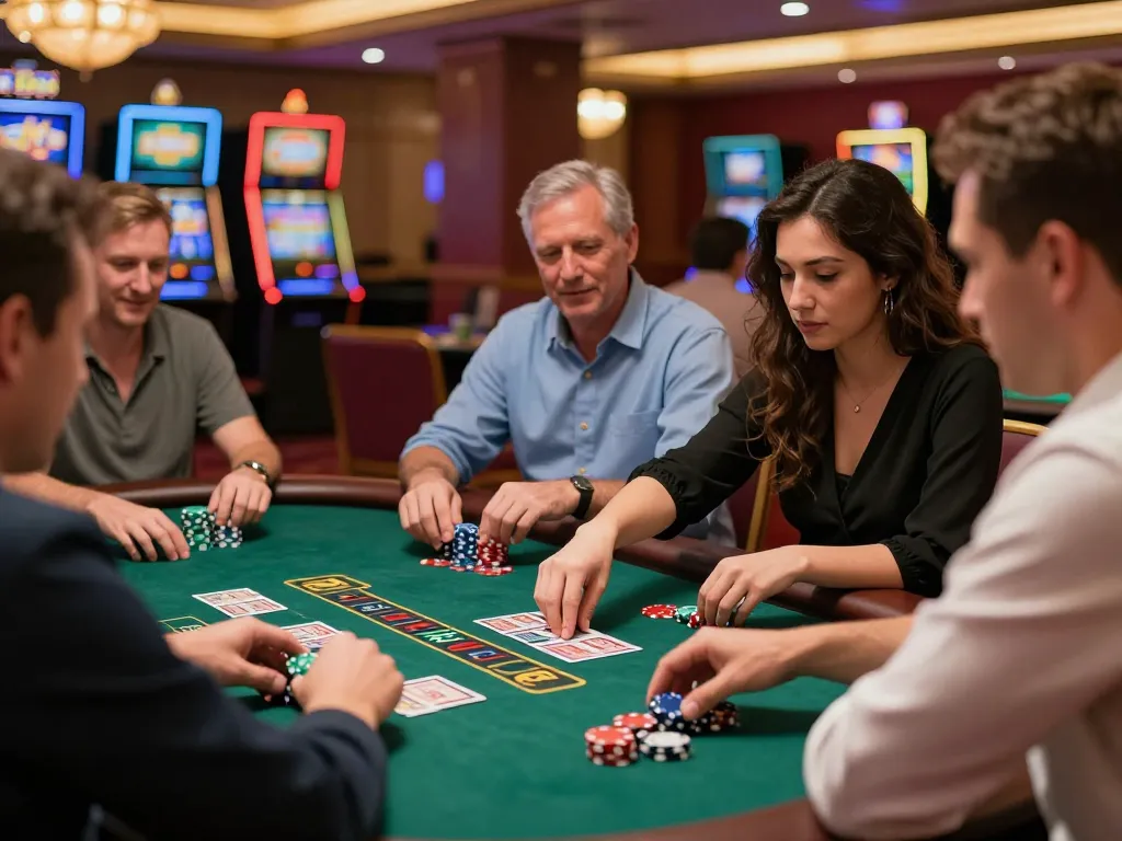 Players placing dynamic bets at a Bet168 blackjack table in an upscale casino atmosphere.