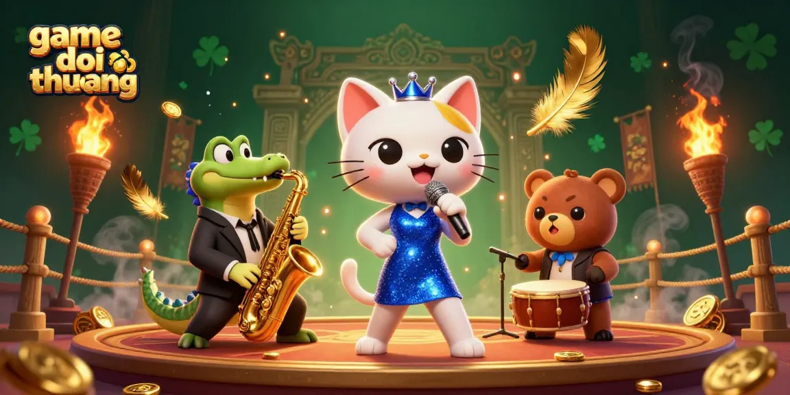 Engaging gameplay in game doi thuong with vibrant 3D characters at a lively casino stage.