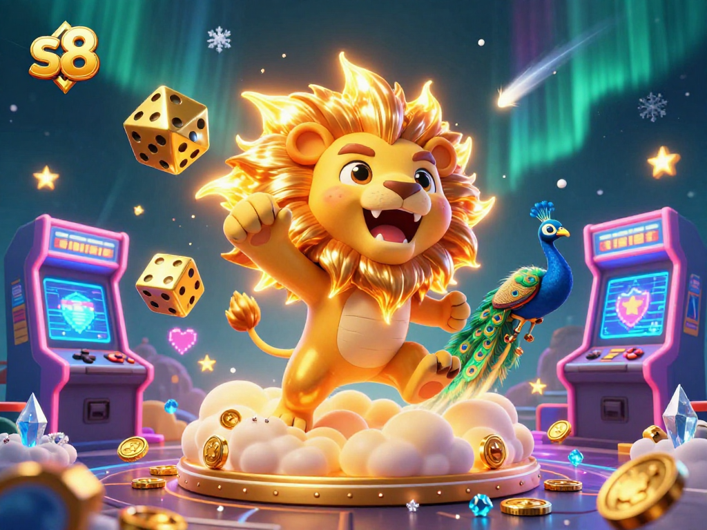 Engage with the thrilling s8 gaming universe featuring vibrant characters and casino elements.