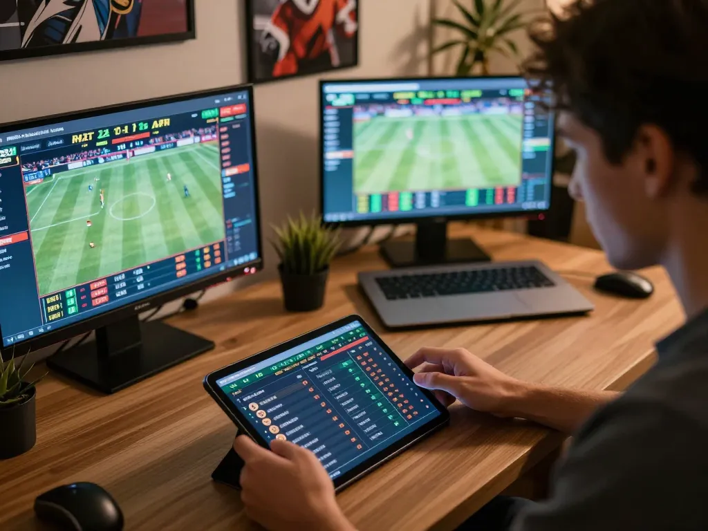 Nohu90 sports betting action with live odds displayed on multiple screens