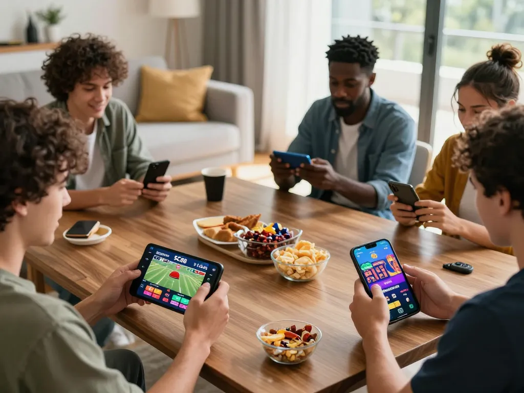 Exciting online gaming experience at SC88 with diverse players using mobile devices.