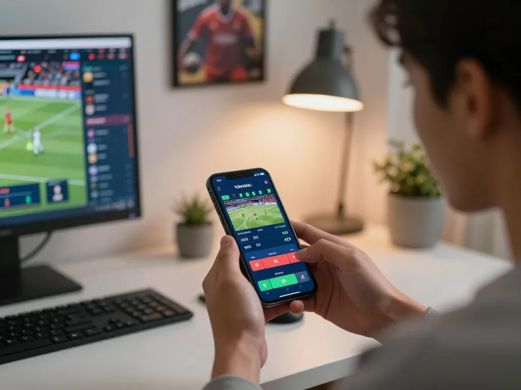 Engaging online sports betting experience at home with sunwin app interface.