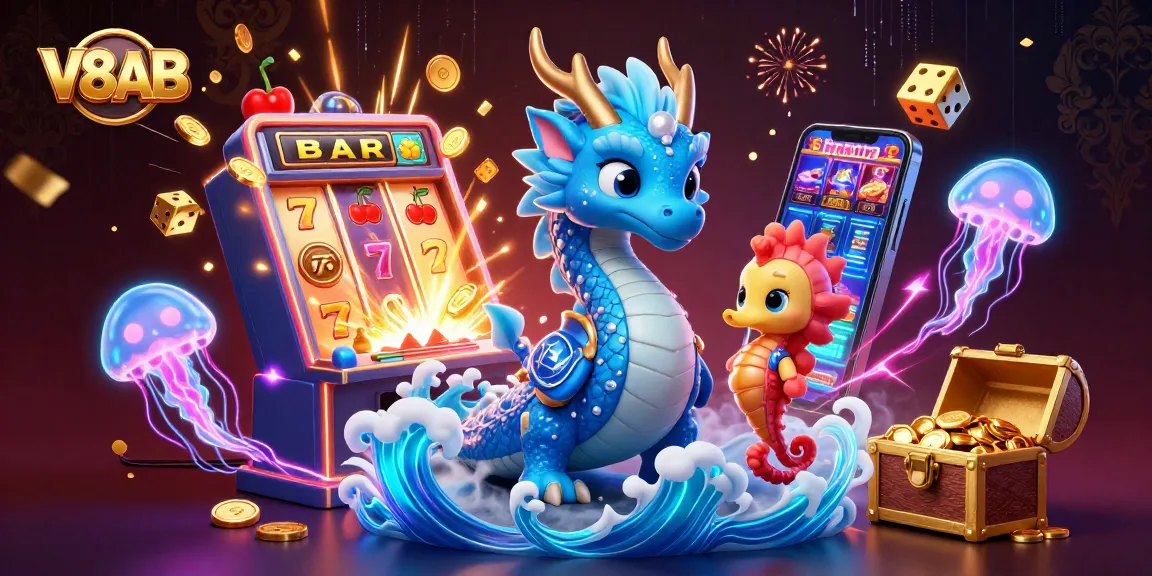 Win big at V8AB with exciting slots and vibrant underwater characters.