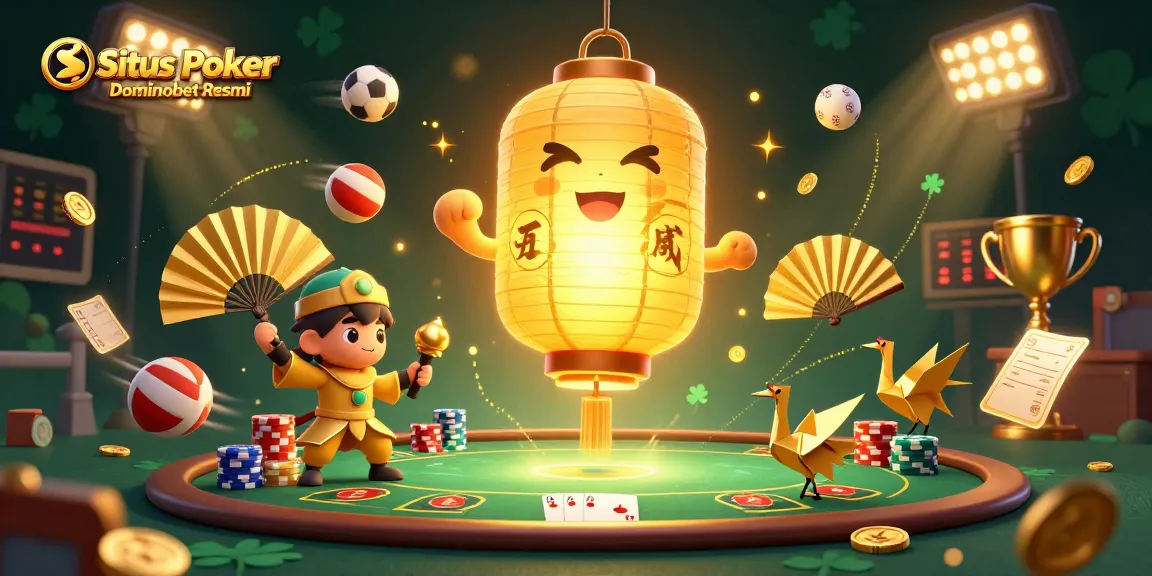 Experience the thrilling world of poker with Situs Poker Dominobet Resmi, featuring vibrant poker action and lucky symbols.