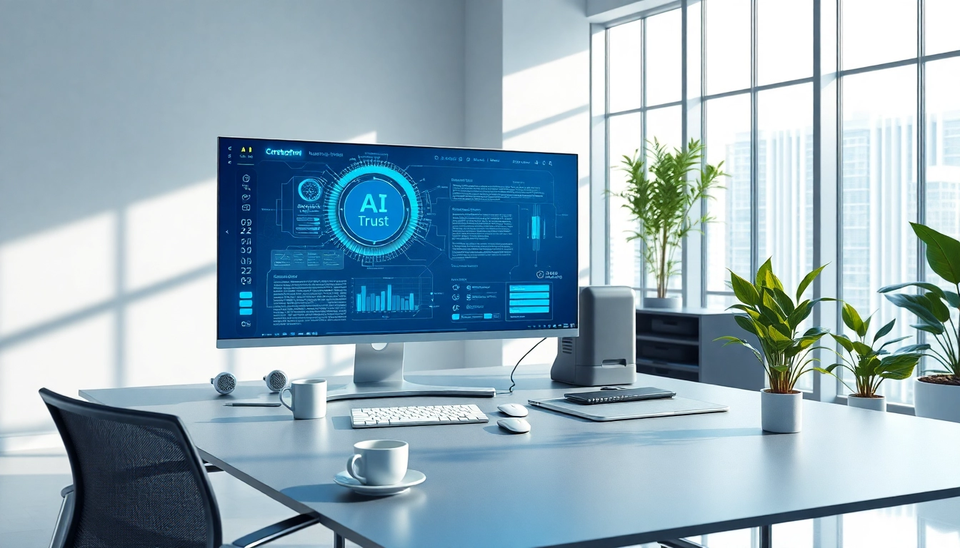 Innovative workspace featuring Crushon AI's advanced tech interface and modern decor.